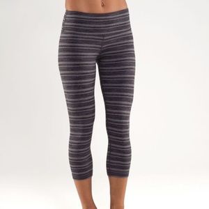 Striped Lululemon Cropped Leggings